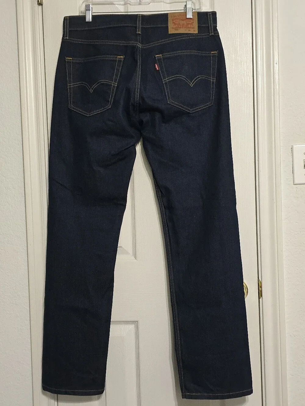 33x32 Levi's 505 Relaxed Fit Jeans Dark Wash Straight Leg Classic Streetwear